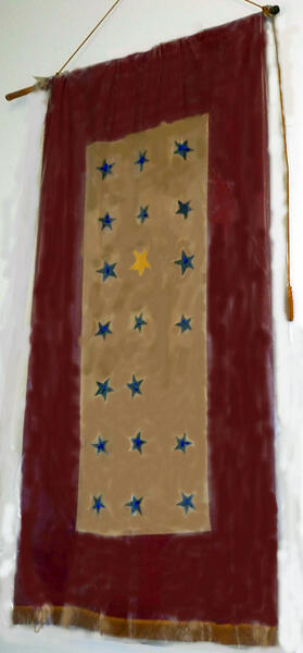 <b>Figure 5.</b> Grange Honor Roll Banner of the Bolton Grange members who served in WWII, displayed in Town Hall